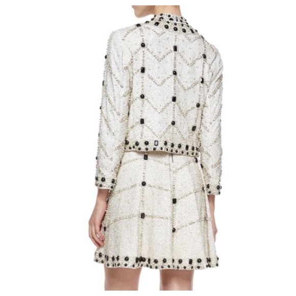 ALICE +OLIVIA Hollie Crystal Pearl Embellished Dress - Picture 5 of 15